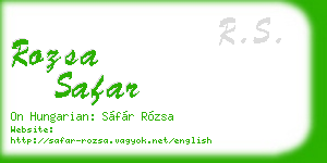 rozsa safar business card